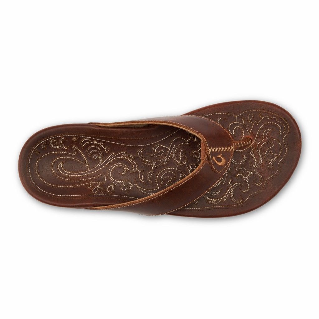 Sandalias Olukai Mekila - Chanclas Hombre Cafes 20958-741